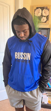 Load image into Gallery viewer, Blue/Black Bussin Unlimited Adult Hoodie
