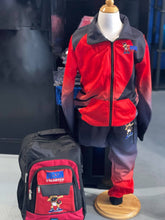 Load image into Gallery viewer, Red/Black Bussin Unlimited Tracksuit Hoodie Only-Youth
