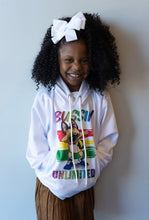 Load image into Gallery viewer, White Bussin Unlimited Hoodie-Youth
