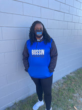 Load image into Gallery viewer, Blue/Black Bussin Unlimited Adult Hoodie
