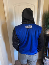 Load image into Gallery viewer, Blue/Black Bussin Unlimited Adult Hoodie
