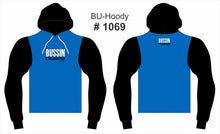 Load image into Gallery viewer, Blue/Black Bussin Unlimited Adult Hoodie
